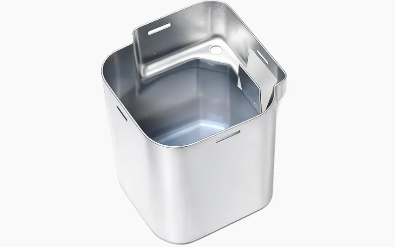 aluminum pressing deep drawing bucket part moving production