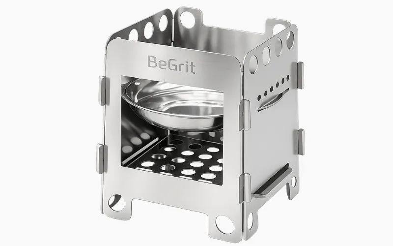 stamped stainless steel camping stove