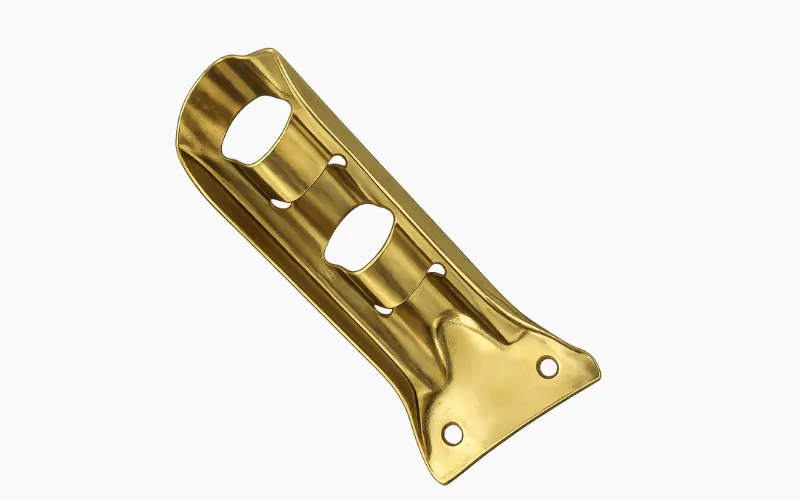 brass-plated pilaster shelf strip