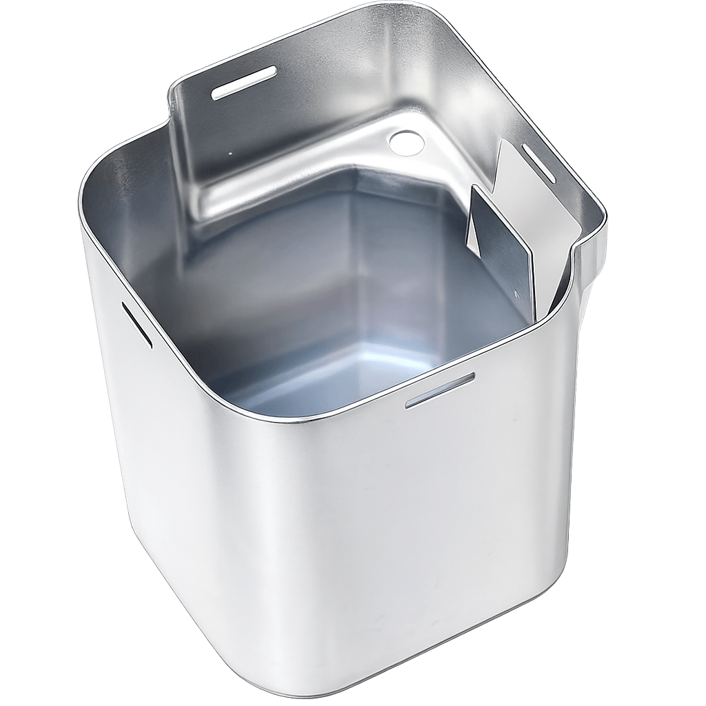 aluminum pressing deep drawing bucket part moving production