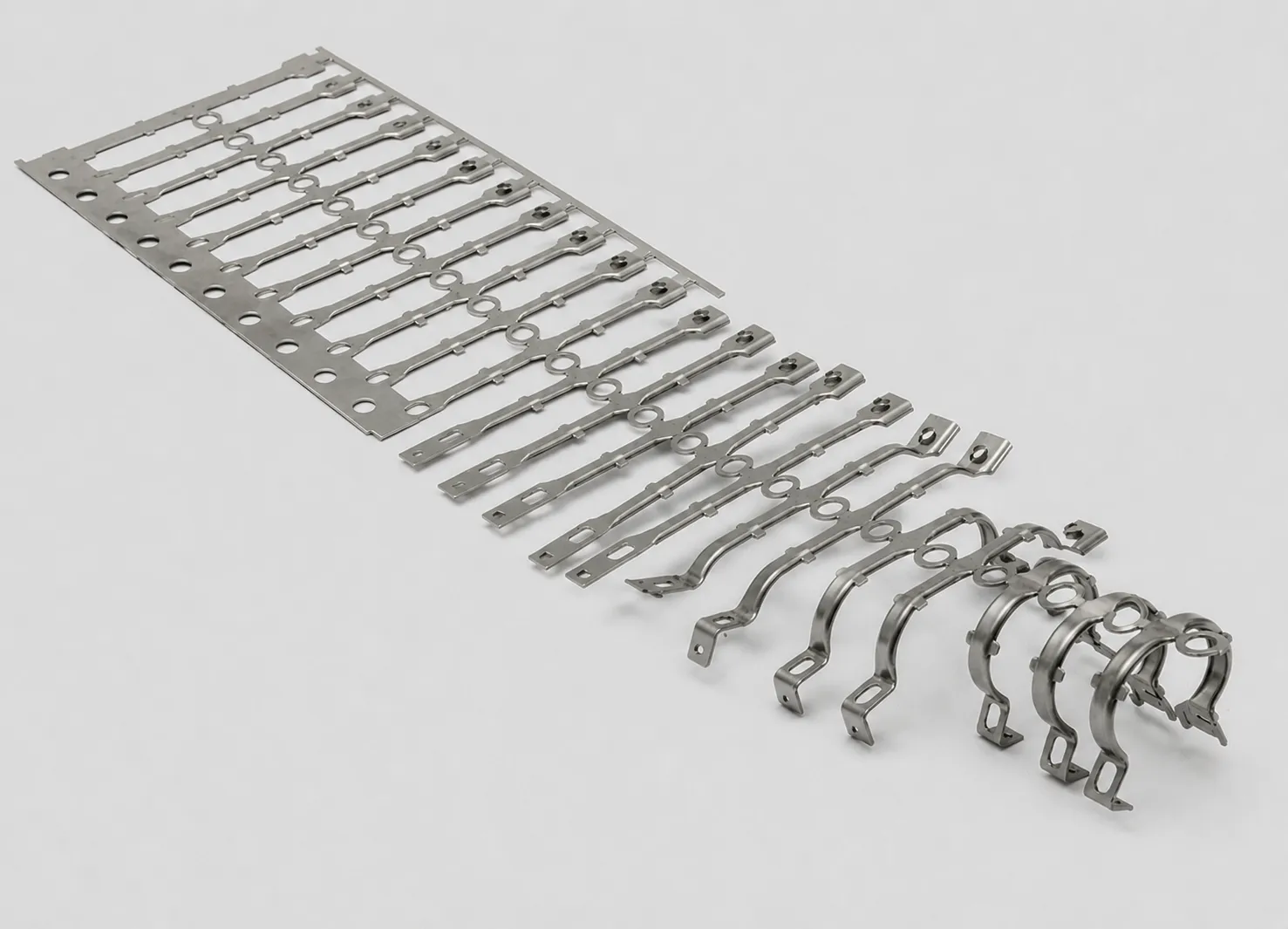 progressive stamping strip