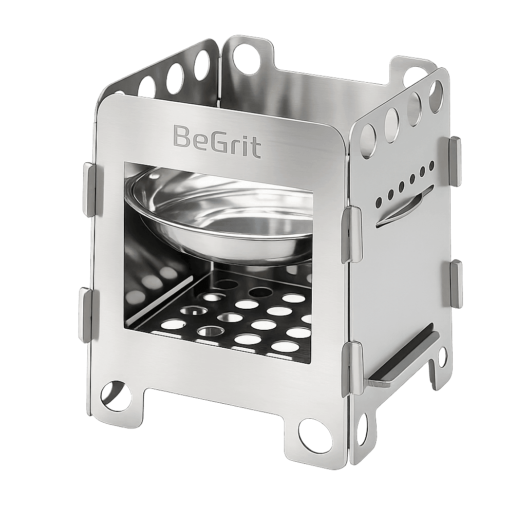 stamped stainless steel camping stove